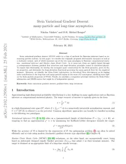 Stein Variational Gradient Descent: many-particle and long-time
  asymptotics