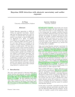 Bayesian OOD detection with aleatoric uncertainty and outlier exposure