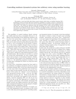 Controlling nonlinear dynamical systems into arbitrary states using
  machine learning