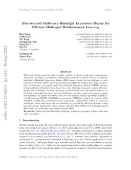 Bias-reduced Multi-step Hindsight Experience Replay for Efficient
  Multi-goal Reinforcement Learning
