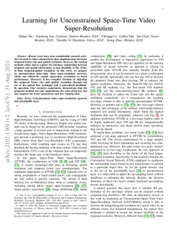 Learning for Unconstrained Space-Time Video Super-Resolution