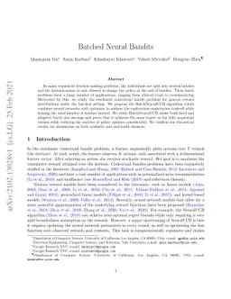 Batched Neural Bandits