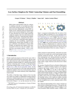 Loss Surface Simplexes for Mode Connecting Volumes and Fast Ensembling