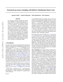Truncated Log-concave Sampling with Reflective Hamiltonian Monte Carlo