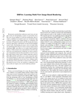 IBRNet: Learning Multi-View Image-Based Rendering