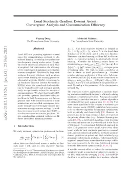 Local Stochastic Gradient Descent Ascent: Convergence Analysis and
  Communication Efficiency