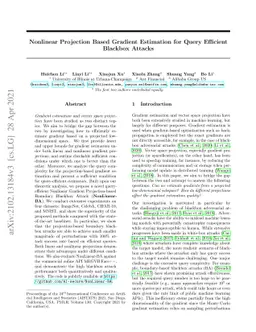 Nonlinear Projection Based Gradient Estimation for Query Efficient
  Blackbox Attacks