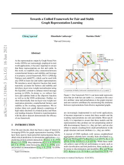 Towards a Unified Framework for Fair and Stable Graph Representation
  Learning