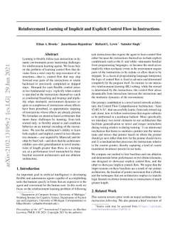 Reinforcement Learning of Implicit and Explicit Control Flow in
  Instructions