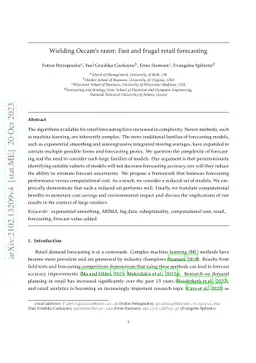 Wielding Occam's razor: Fast and frugal retail forecasting