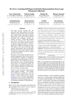 DOCENT: Learning Self-Supervised Entity Representations from Large
  Document Collections
