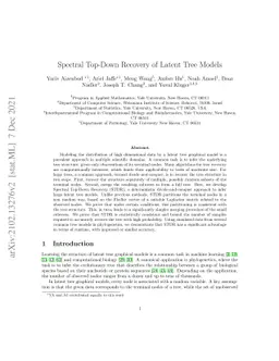 Spectral Top-Down Recovery of Latent Tree Models