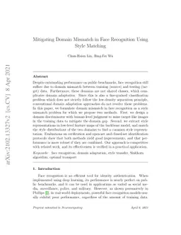 Mitigating Domain Mismatch in Face Recognition Using Style Matching