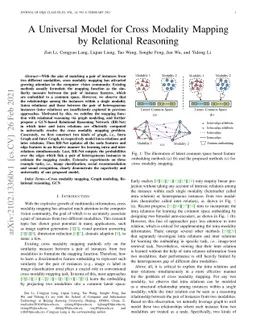 A Universal Model for Cross Modality Mapping by Relational Reasoning