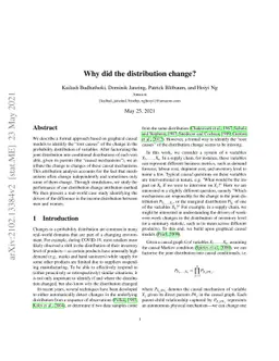 Why did the distribution change?