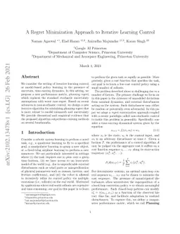 A Regret Minimization Approach to Iterative Learning Control