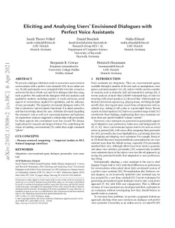 Eliciting and Analysing Users' Envisioned Dialogues with Perfect Voice
  Assistants