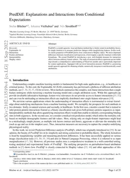 PredDiff: Explanations and Interactions from Conditional Expectations