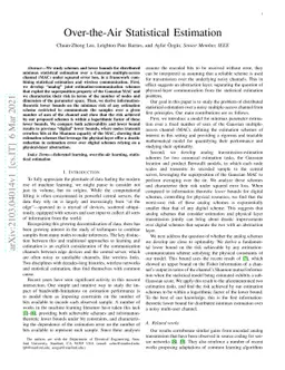 Over-the-Air Statistical Estimation