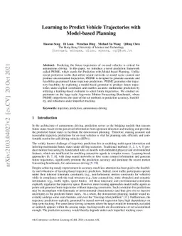 Learning to Predict Vehicle Trajectories with Model-based Planning