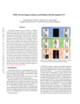 PISE: Person Image Synthesis and Editing with Decoupled GAN