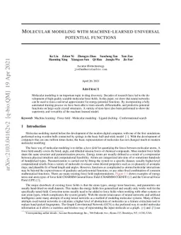 Molecular modeling with machine-learned universal potential functions