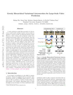 Greedy Hierarchical Variational Autoencoders for Large-Scale Video
  Prediction