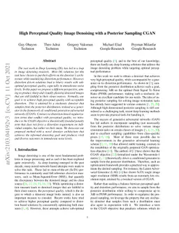 High Perceptual Quality Image Denoising with a Posterior Sampling CGAN