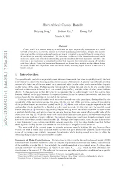 Hierarchical Causal Bandit