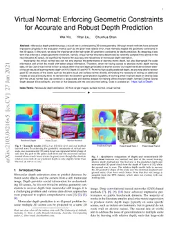 Virtual Normal: Enforcing Geometric Constraints for Accurate and Robust
  Depth Prediction
