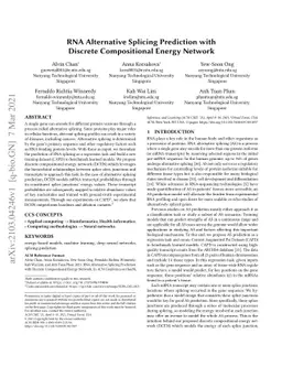 RNA Alternative Splicing Prediction with Discrete Compositional Energy
  Network