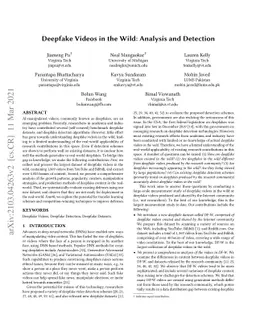 Deepfake Videos in the Wild: Analysis and Detection