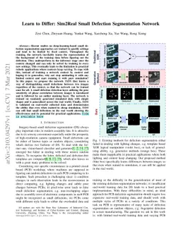 Learn to Differ: Sim2Real Small Defection Segmentation Network