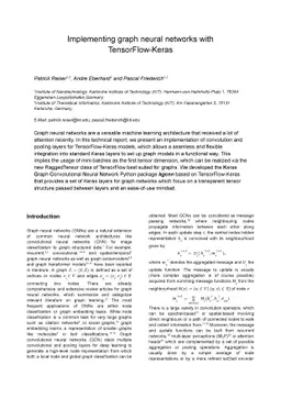 Implementing graph neural networks with TensorFlow-Keras