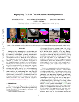 Repurposing GANs for One-shot Semantic Part Segmentation