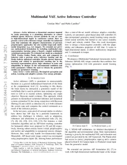 Multimodal VAE Active Inference Controller