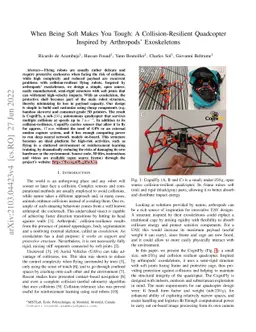 When Being Soft Makes You Tough: A Collision-Resilient Quadcopter
  Inspired by Arthropods' Exoskeletons