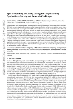 Split Computing and Early Exiting for Deep Learning Applications: Survey
  and Research Challenges