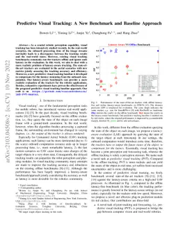 Predictive Visual Tracking: A New Benchmark and Baseline Approach