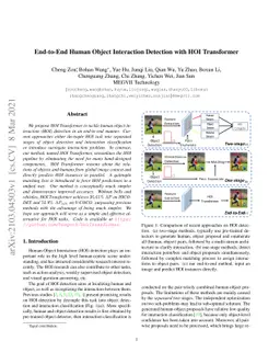 End-to-End Human Object Interaction Detection with HOI Transformer