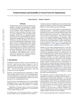 Nondeterminism and Instability in Neural Network Optimization