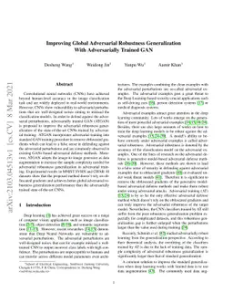 Improving Global Adversarial Robustness Generalization With
  Adversarially Trained GAN