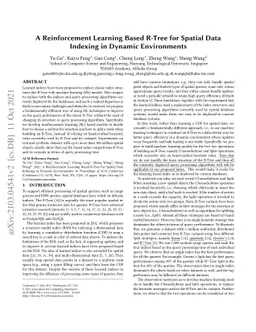 A Reinforcement Learning Based R-Tree for Spatial Data Indexing in
  Dynamic Environments