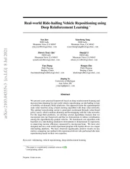 Real-world Ride-hailing Vehicle Repositioning using Deep Reinforcement
  Learning