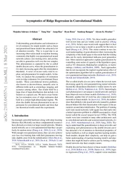 Asymptotics of Ridge Regression in Convolutional Models