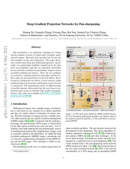 Deep Gradient Projection Networks for Pan-sharpening