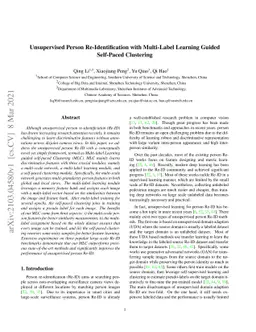 Unsupervised Person Re-Identification with Multi-Label Learning Guided
  Self-Paced Clustering