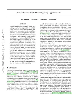 Personalized Federated Learning using Hypernetworks