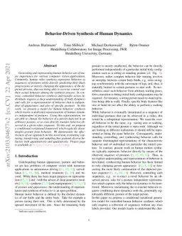 Behavior-Driven Synthesis of Human Dynamics