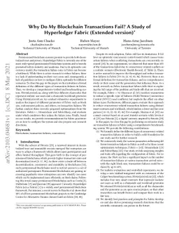 Why Do My Blockchain Transactions Fail? A Study of Hyperledger Fabric
  (Extended version)*